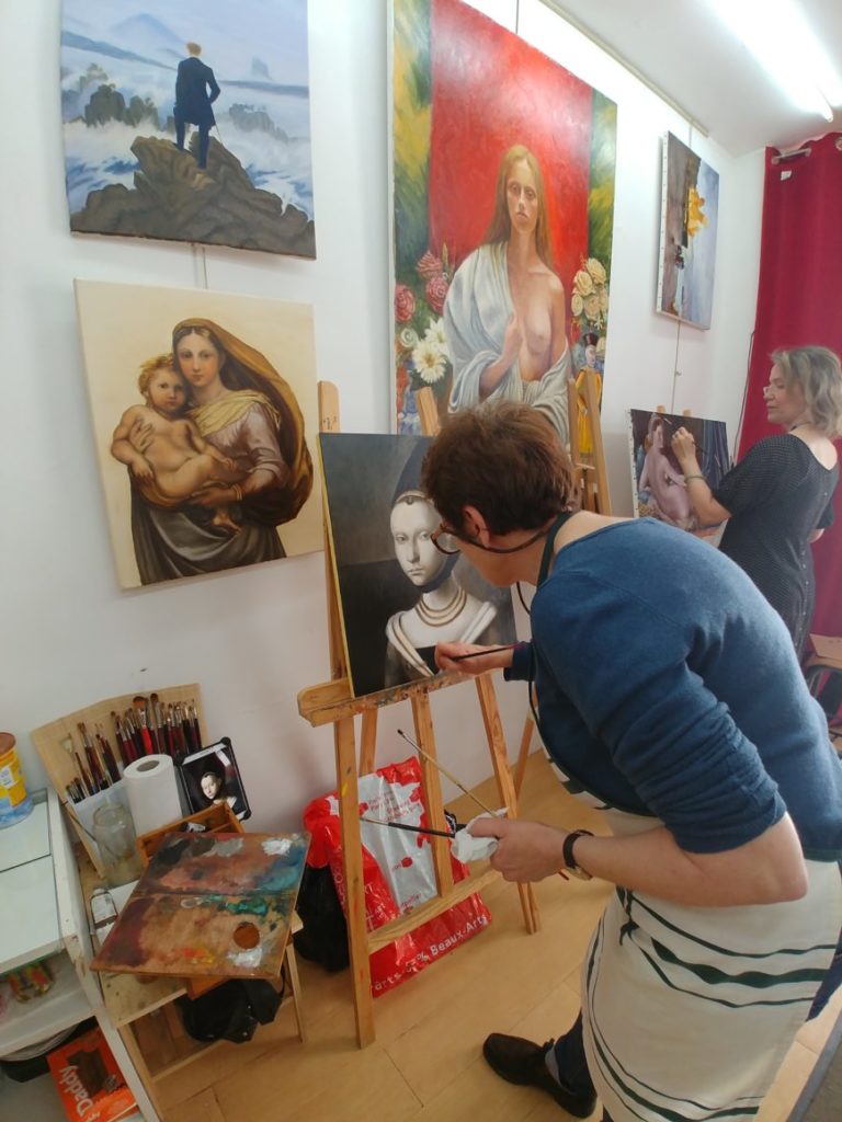 Oil Painting Classes in Paris. Traditonal oil painting techniques